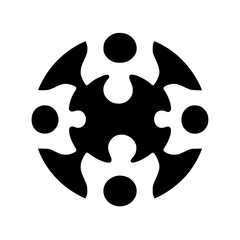 Abstract Circle: A Harmonious Puzzle of Black and White