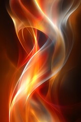 Naklejka premium Abstract swirling orange and white light.