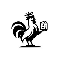 Rooster King with Cheese Logo