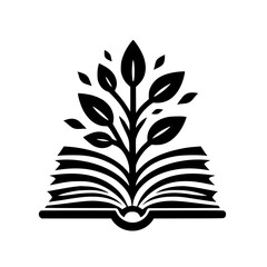Knowledge Blooms: A Graphic Book and Plant Symbol