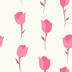 Fototapeta premium Delicate floral design studio setting digital art minimalist aesthetic top-down view beauty concept