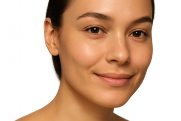 Close-up Portrait of a Woman with Smooth Skin