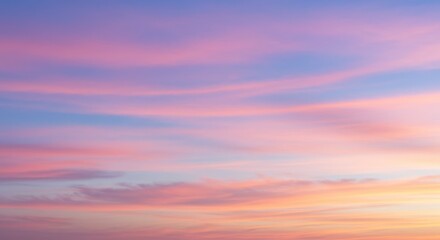 Obraz premium Colorful Sunset Sky with Pink and Blue Clouds Abstract Background