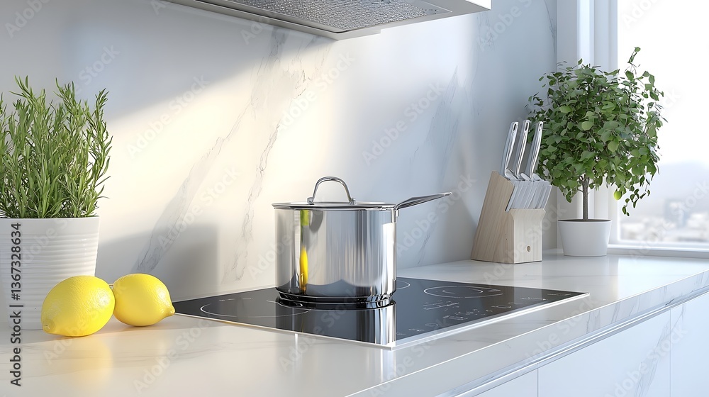 Aufkleber ultra modern induction stove with intelligent pot detection sensors and automatic heat adjustment ca
