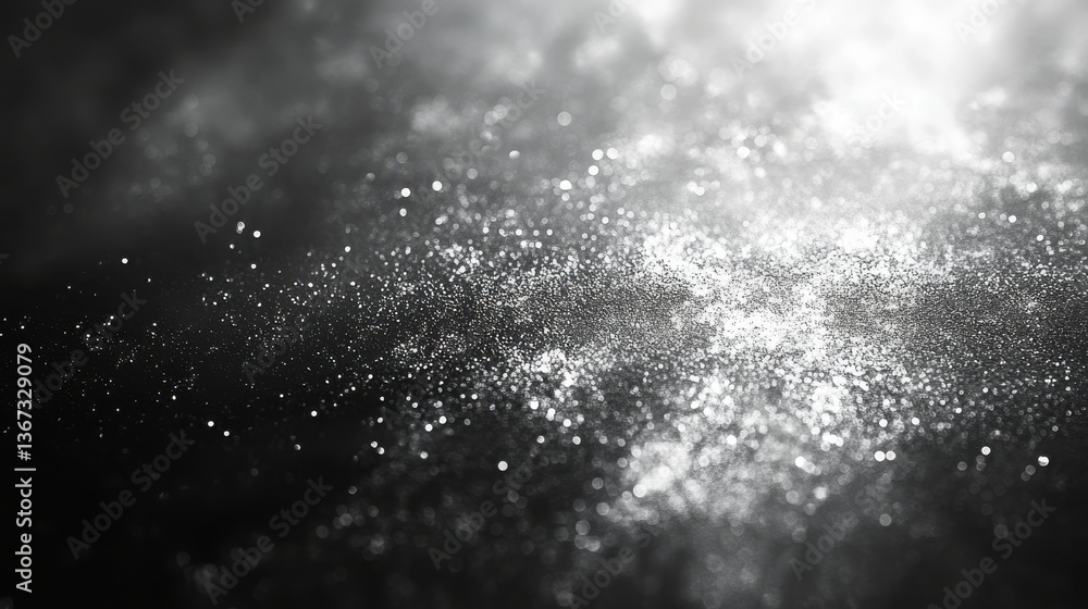 Poster grainy metallic silver shiny gray noise texture plain gradient abstract blurry background with blank