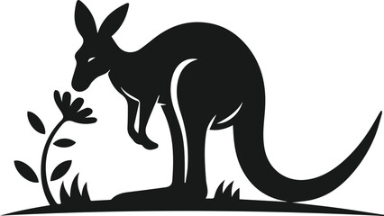 kangaroo vector animal silhouette