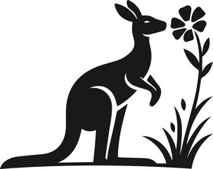 kangaroo vector animal silhouette