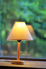 Cozy Lamp by the Window with Serene Ambiance