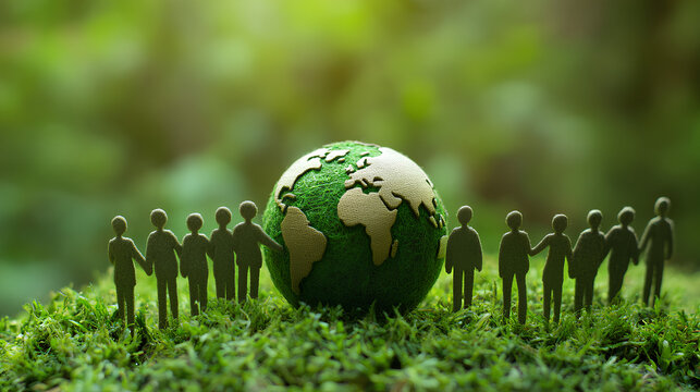 World environment day. Green Business or corporate and community cooperation for Environment conservation sustainable development goal. volunteers help solve environmental problems. global teamwork