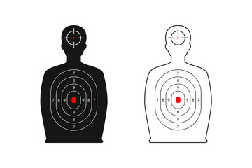 Man Shaped Shooting Target Stock Illustration for Rifle Range Practice and Training © DG gallery