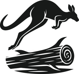 kangaroo vector animal silhouette
