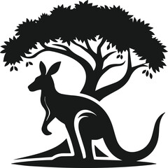kangaroo vector animal silhouette