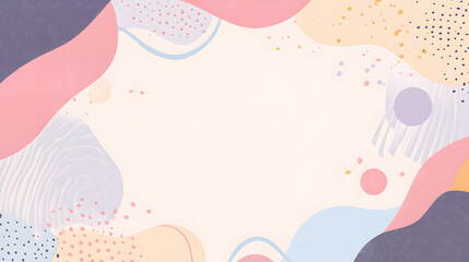 A cute pastel flat vector background