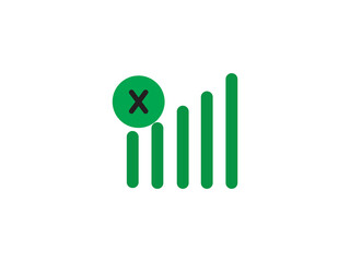 Signal error icon and illustration design used in different graphic resources 