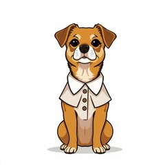 Fototapeta premium dog with dress