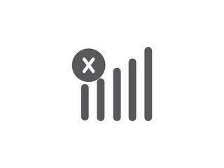Signal error icon and illustration design used in different graphic resources 