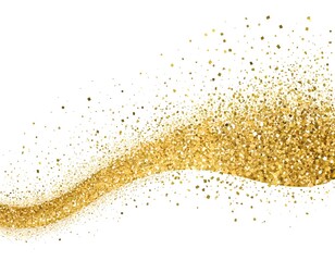Golden Glitter Wave, Abstract Background