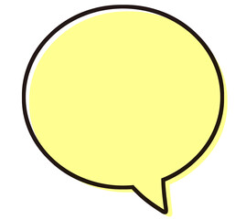 Fototapeta premium シンプルな吹き出し イラスト素材 黄色