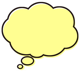 シンプルな吹き出し　気持ち　イラスト素材　青