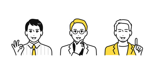 解決 喜ぶ 部長 次長 課長 係長 主任 リーダー　アイコンセット