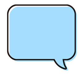 Naklejka premium シンプルな吹き出し イラスト素材 青