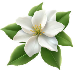 Obraz premium white flower isolated on white