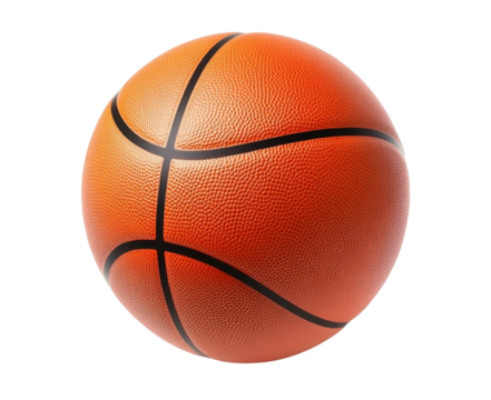 basketball isolated on white background, orange ball