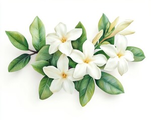 Obraz premium White stephanotis flower in images
