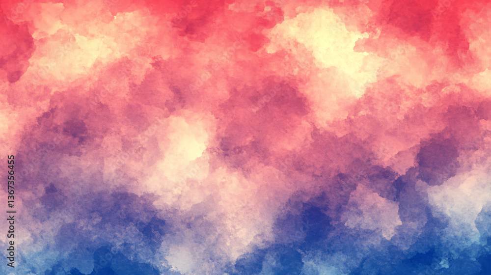 Aufkleber a stunning red and blue sky at dusk creating a breathtaking scene of harmonious gradients that creat