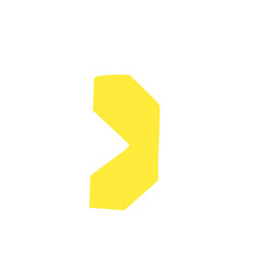 Fototapeta premium yellow abstract shape
