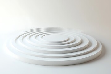 Obraz premium Geometric White Stage Platform Design