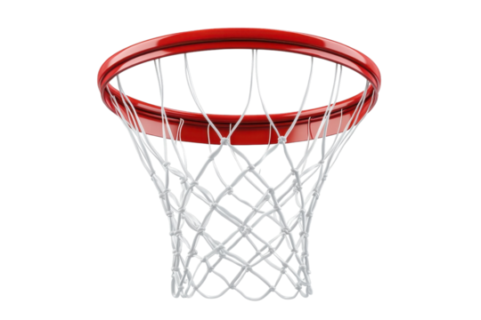 A vibrant basketball hoop against a bright background inviting all to shoot for the stars isolated on transparent background