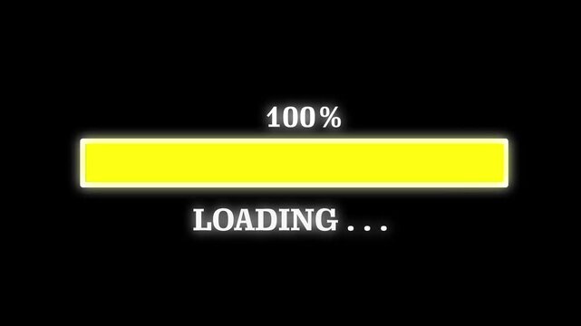 Unique Glowing Loading Animation with 100% Completion