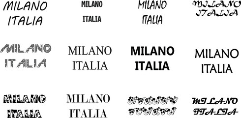 italian, italy, european, logo, building, sign, word, traditional, milano, text, vector, milan, font, travel, gate, arch, round, della, magnet, sticker, black, gothic, souvenir, architecture, cathedra