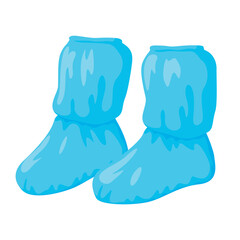 Medical shoe covers for hygiene and protection in clinical settings on a white background