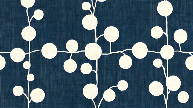 A minimalist contemporary abstract design featuring a repeating pattern of delicate organic circles in a muted tonal color palette