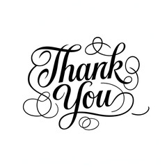 Thank you card lettering 