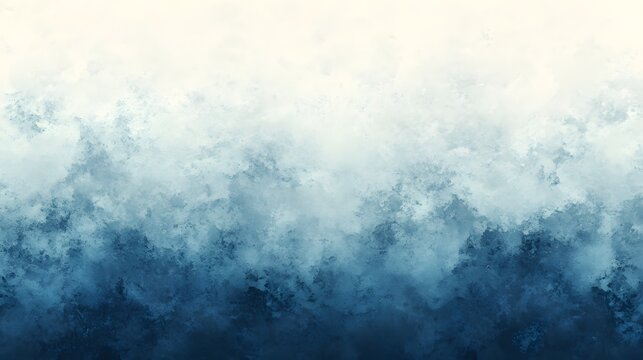 A serene and moody background featuring an ethereal gradient of indigo and white watercolor inspired tones evoking a sense of tranquility and dreamy atmosphere