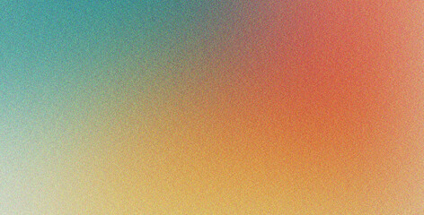 Fototapeta premium Abstract Cyan Yellow Peach style with effect texture and gradient blur noise soft, grainy, minimal