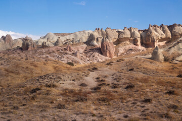 beautiful mountain scenery in the city Cappadocia in Turkey