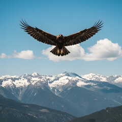 Obraz premium The Powerful Eagle Soaring High in the Sky