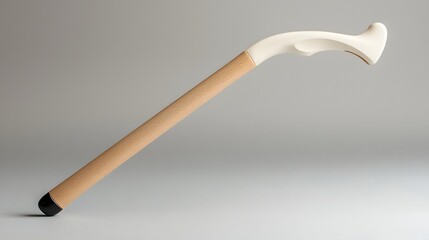 Sleek and Ergonomic Modern White Cane with an Ergonomic Handle and Lightweight Design for Improved Mobility and Independence