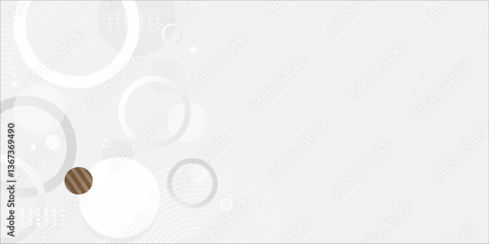 Poster white and grey circle banner background. vector abstract graphic design banner pattern background te