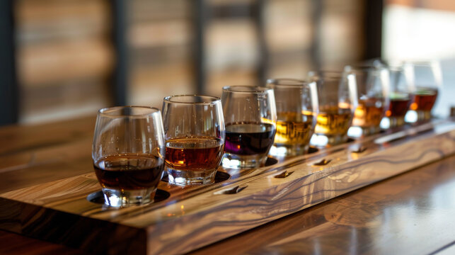 Whiskey Tasting Flight with Elegant Presentation