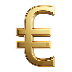 Fototapeta premium Golden Euro Symbol: A close-up shot of a shiny, golden euro symbol, representing finance, wealth, and international currency.