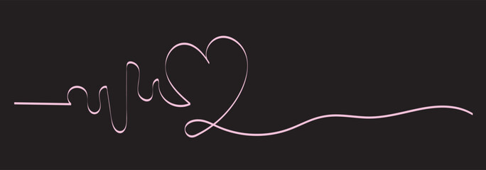 Hand drawn heart in thin line isolated, heart sketch doodle, scribble shape design for greeting invitation, wedding love, valentines, women, mother day, birthday or charity - vector . 