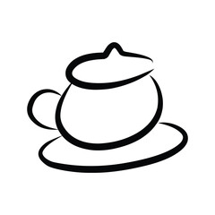 a cup of coffee icon symbol simple design