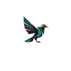 Geometric Bird Logo Design