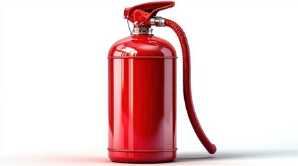 Obraz premium one red fire extinguisher isolated,cartoon illustration style