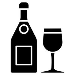 Champagne Glyph Icon